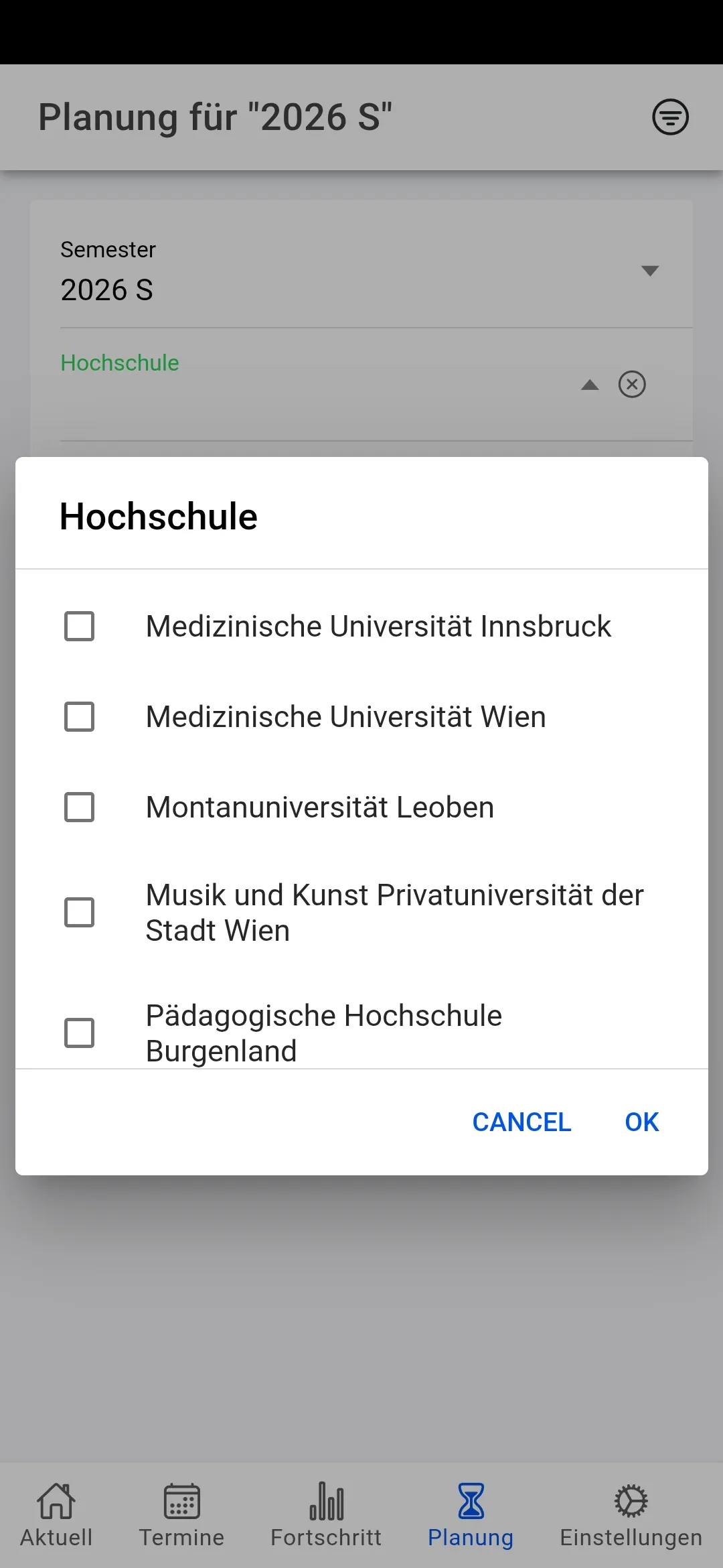 Lehrveranstaltungen & Planung – Finde deine Lehrveranstaltungen